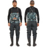 Полукомбинезон забродный NORFIN PILOT CAMO BOOTFOOT р.42-M с сапогами резина 83400-42-M